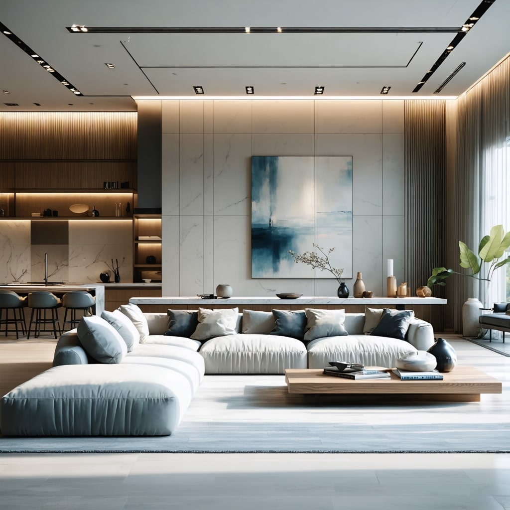 Modern minimalist living room